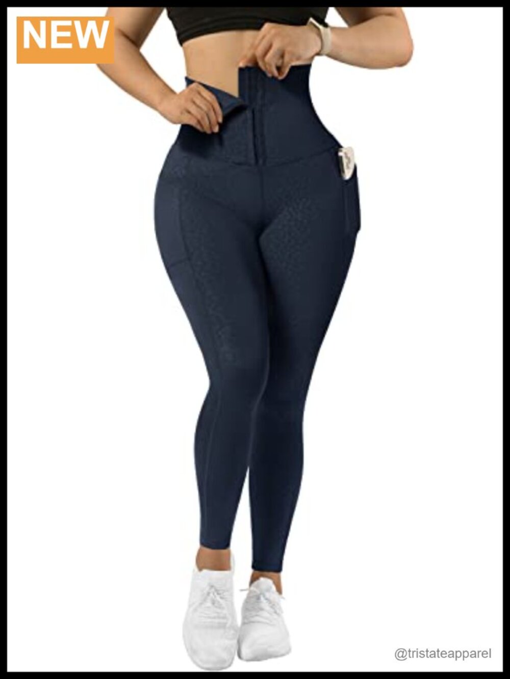 Corset High Waisted Leggings Pockets Tummy Control Body Shaper Yoga Pants